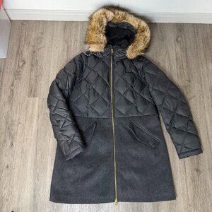 Eddie Bauer Women’s Lanely Hybrid Down Parka Black Regular Size L